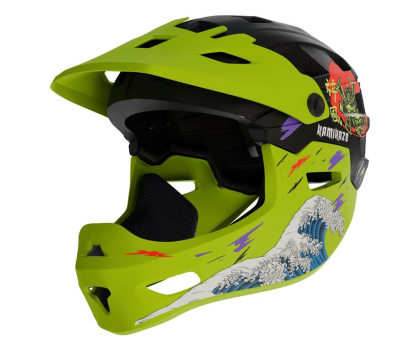Ochraniacz / kask Kamikaze Ronin Wave Green - M